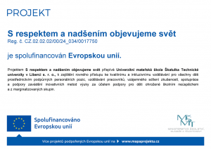 Plakát projektu S respektem a nadšením objevujeme svět